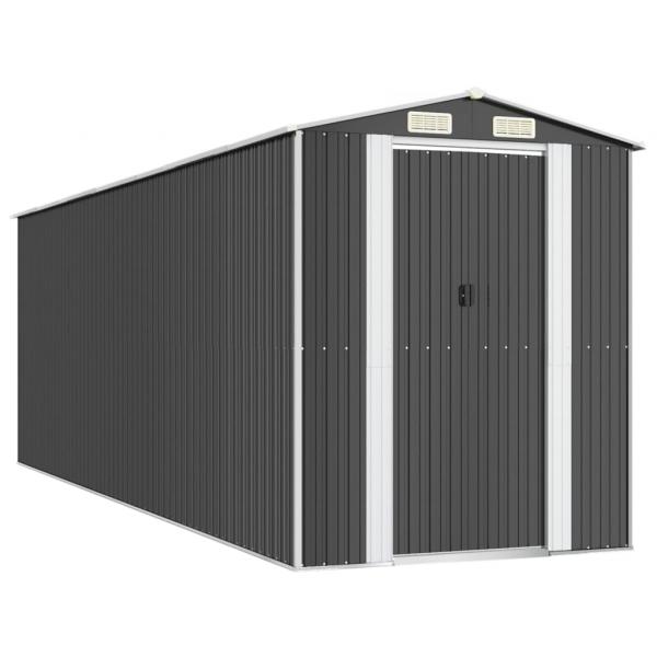 Geräteschuppen Anthrazit 192x606x223 cm Verzinkter Stahl	
