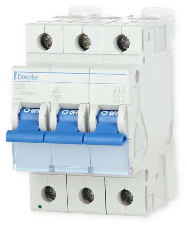 ARDEBO.de Doepke DLS 6i C50-3 Leitungsschutzschalter 10kA, 3-Polig, C-Charakteristik, 50A (09916298)