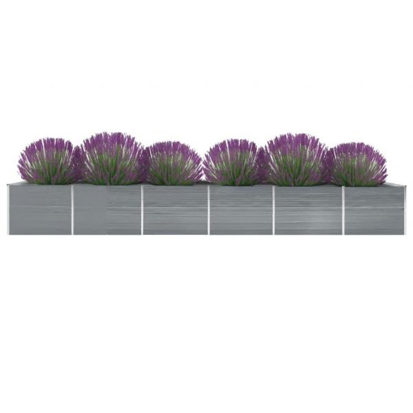 ARDEBO.de - Garten-Hochbeet Verzinkter Stahl 600x80x45 cm Grau