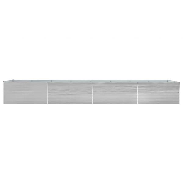 Garten-Hochbeet Verzinkter Stahl 600x80x45 cm Grau