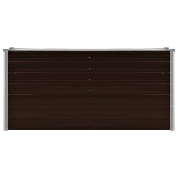 Garten-Hochbeet Braun 160 x 40 x 77 cm Verzinkter Stahl