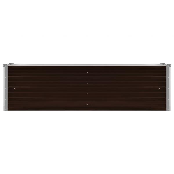 Garten-Hochbeet Braun 160 x 40 x 45 cm Verzinkter Stahl