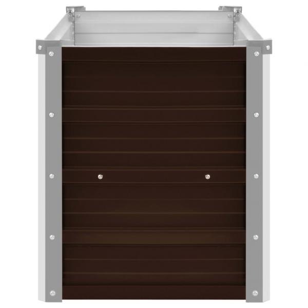 Garten-Hochbeet Braun 160 x 40 x 45 cm Verzinkter Stahl