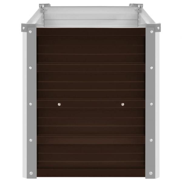 Garten-Hochbeet Braun 100 x 40 x 45 cm Verzinkter Stahl
