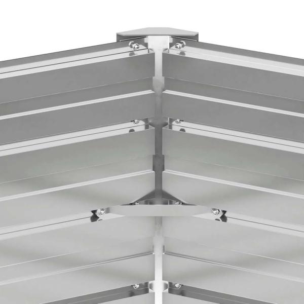 Garten-Hochbeet Braun 129 x 129 x 77 cm Verzinkter Stahl