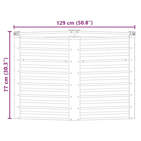 Garten-Hochbeet Braun 129 x 129 x 77 cm Verzinkter Stahl