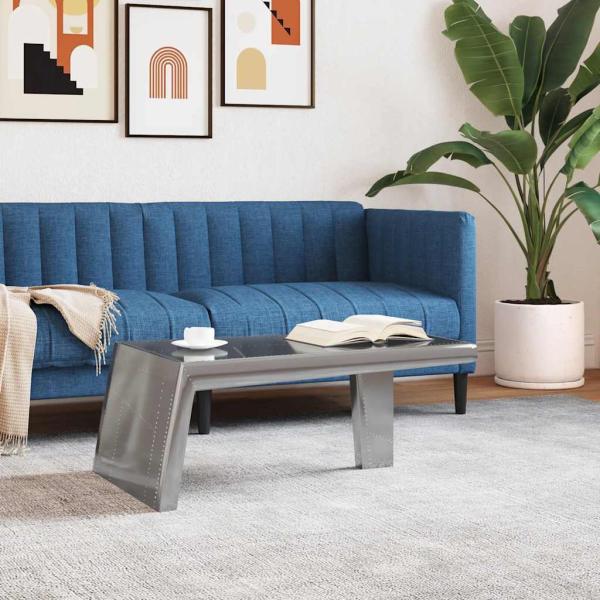 ARDEBO.de - Aviator Couchtisch Aluminium Vintage Flugzeug Stil 