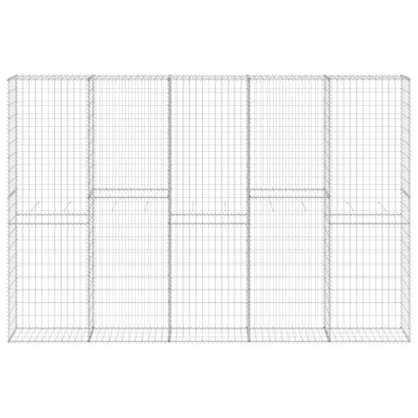 Gabionenwand mit Abdeckung Verzinkter Stahl 300x30x200 cm