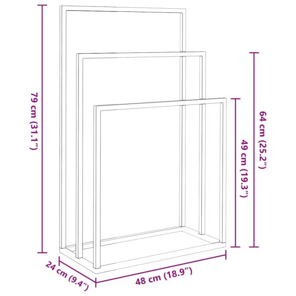 Handtuchständer Golden 48x24x79 cm Eisen