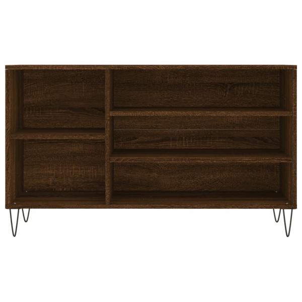 Schuhregal Braun Eichen-Optik 102x36x60 cm Holzwerkstoff