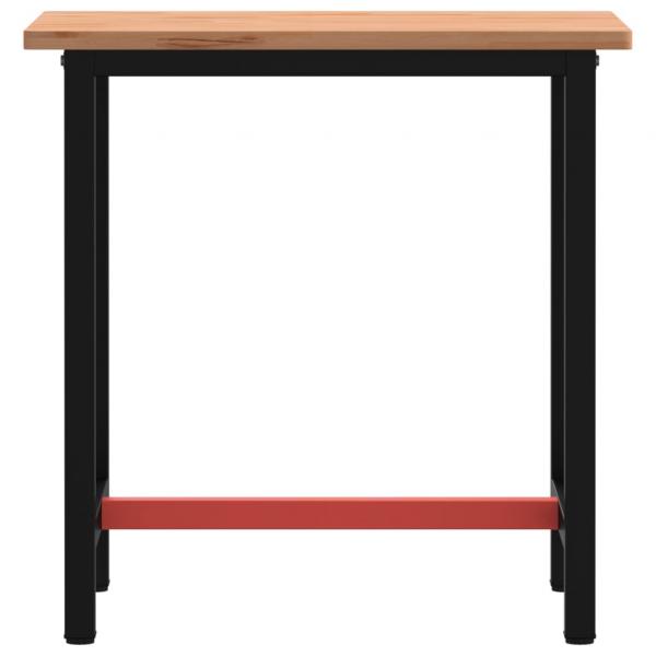 Werkbank 80x55x81,5 cm Massivholz Buche und Metall