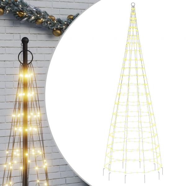 LED-Weihnachtsbaum für Fahnenmast 550 LEDs Warmweiß 300 cm