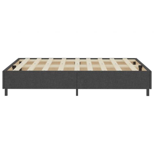 Boxspring-Bettgestell Grau Stoff 160x200 cm