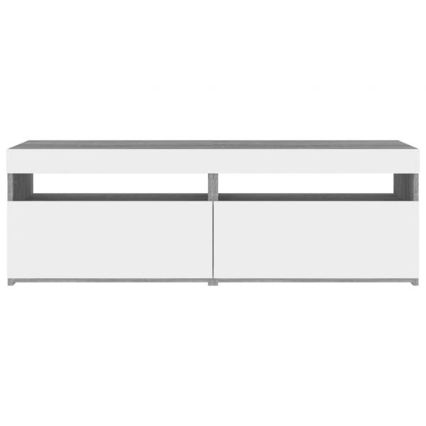 TV-Schränke 2 Stk. mit LED-Leuchten Grau Sonoma 60x35x40 cm