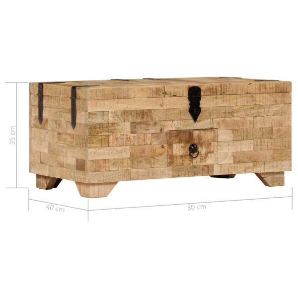 Couchtisch 80 x 40 x 35 cm Massivholz Mango