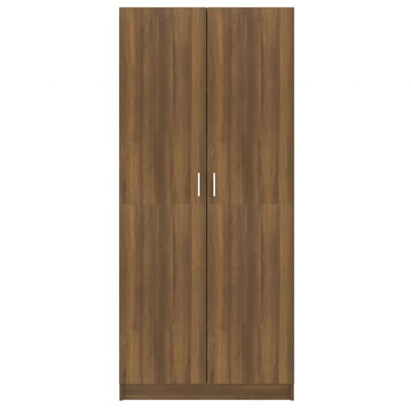 Kleiderschrank Braun Eichen-Optik 80x52x180 cm Holzwerkstoff