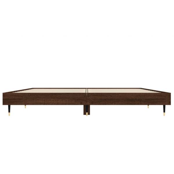 Bettgestell Braun Eichen-Optik 120x190 cm Holzwerkstoff