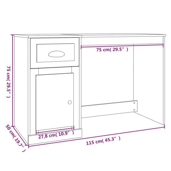 Schreibtisch mit Schublade Sonoma-Eiche 115x50x75 cm 