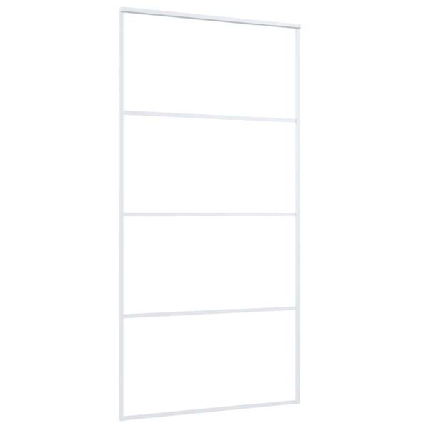 Schiebetür ESG Glas und Aluminium 102,5x205 cm Weiß