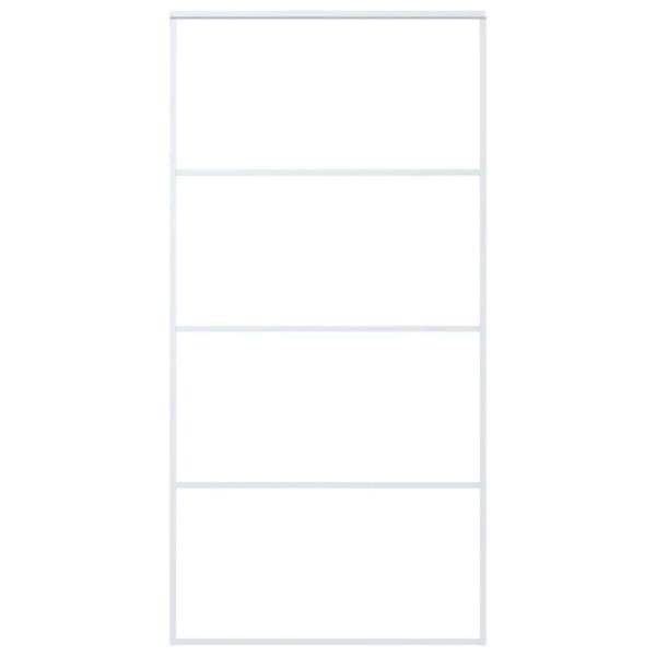 Schiebetür ESG Glas und Aluminium 102,5x205 cm Weiß