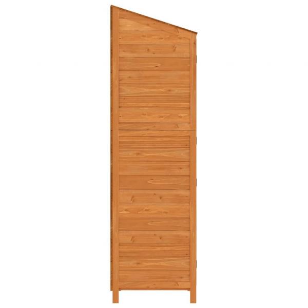 Geräteschuppen Braun 55x52x174,5 cm Massivholz Tanne