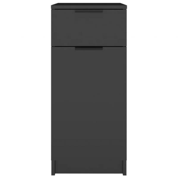 Büroschrank Schwarz 33,5x50x75 cm Holzwerkstoff