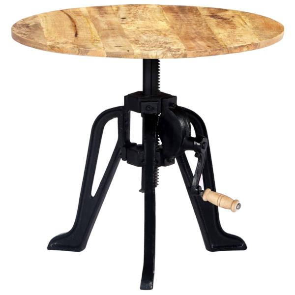 Beistelltisch 60×(46-63) cm Massivholz Mango und Gusseisen