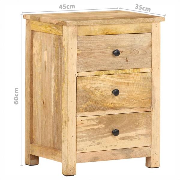 Nachttisch 45x35x60 cm Massivholz Mango
