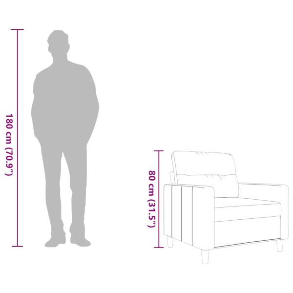 Sofasessel Creme 60 cm Stoff