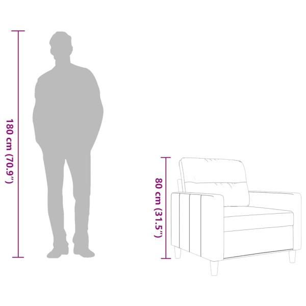 Sofasessel Hellgelb 60 cm Stoff