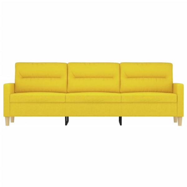 3-Sitzer-Sofa Hellgelb 180 cm Stoff