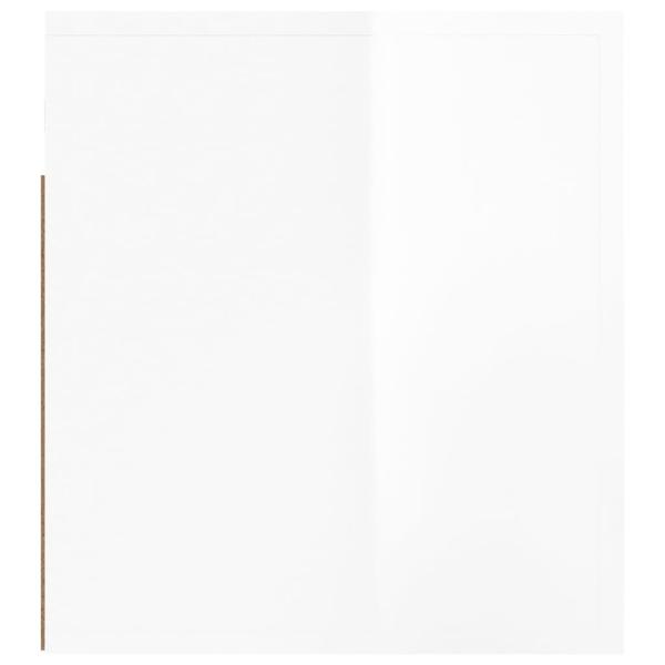 Wand-Nachttisch Hochglanz-Weiß 50x36x40 cm