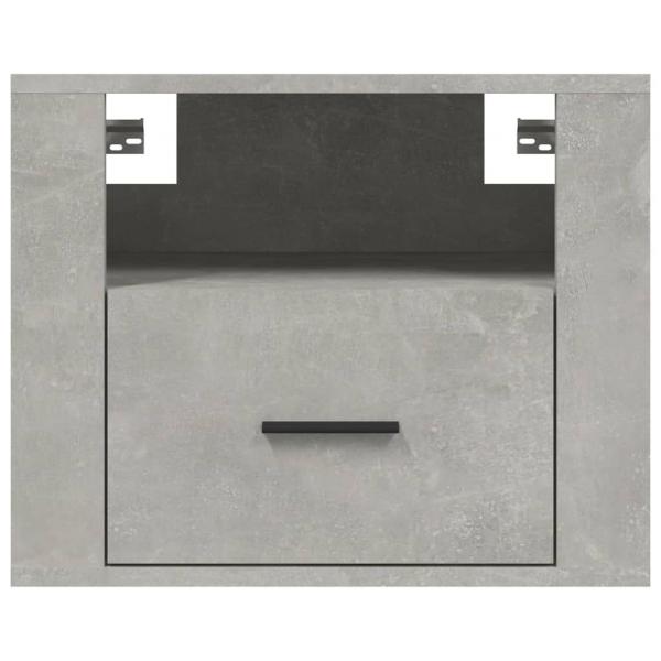 Wand-Nachttische 2 Stk. Betongrau 50x36x40 cm