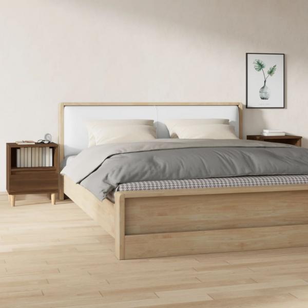 ARDEBO.de - Nachttische 2 Stk. Braun Eichen-Optik 40x35x50 cm