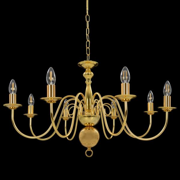 Kronleuchter Golden für 8 x E14 Glühbirnen