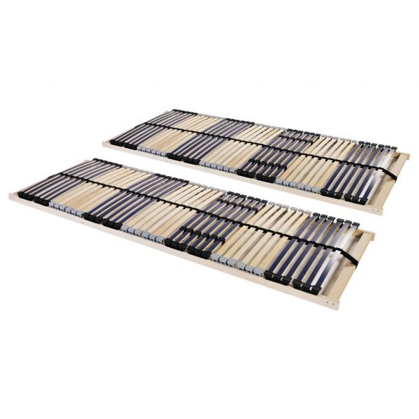ARDEBO.de - Lattenroste 2 Stk. mit 42 Latten 7 Zonen 70x200 cm