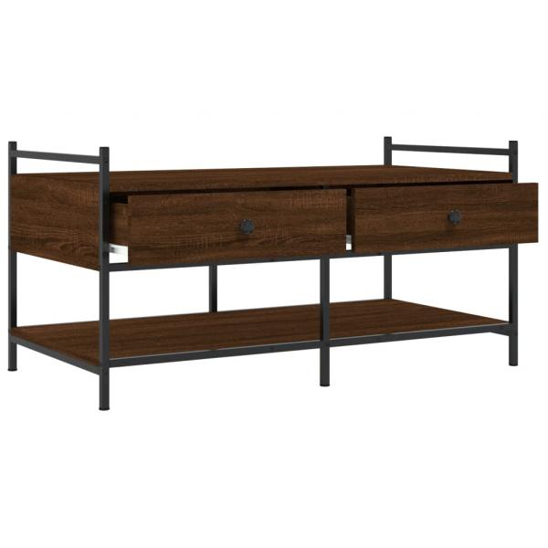 Couchtisch Braun Eichen-Optik 99x50x50 cm Holzwerkstoff