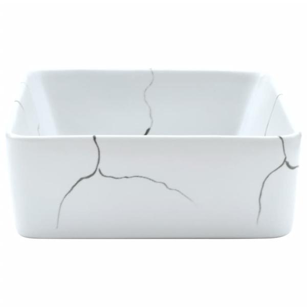 Aufsatzwaschbecken Weiß Rechteckig 46x35,5x13cm Keramik