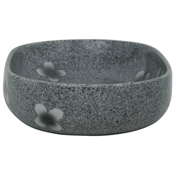 Aufsatzwaschbecken Blau Oval 59x40x14 cm Keramik