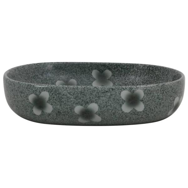 Aufsatzwaschbecken Blau Oval 59x40x14 cm Keramik