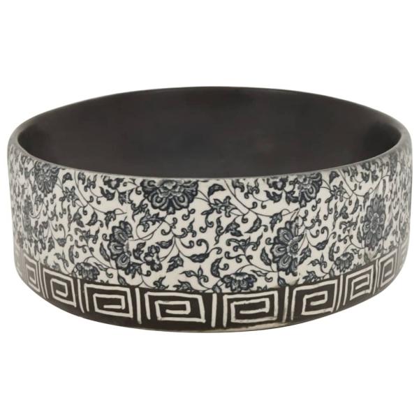 Aufsatzwaschbecken Schwarz Blau Oval 56,5x36,5x13,5 cm Keramik