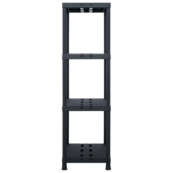 Lagerregal Schwarz 220 kg 90 x 40 x 138 cm Kunststoff