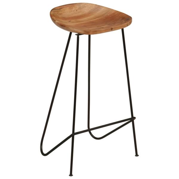 Barhocker 2 Stk. Massivholz Akazie