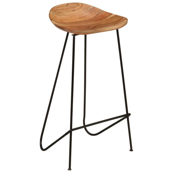 Barhocker 2 Stk. Massivholz Akazie