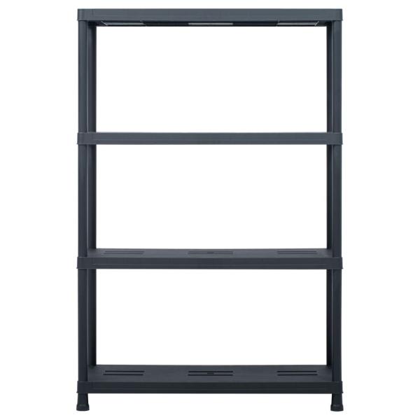 Lagerregale 2 Stk. Schwarz 220 kg 90 x 40 x 138 cm Kunststoff
