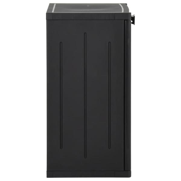 Gartenschrank Schwarz 65x45x88 cm PP Rattan-Optik