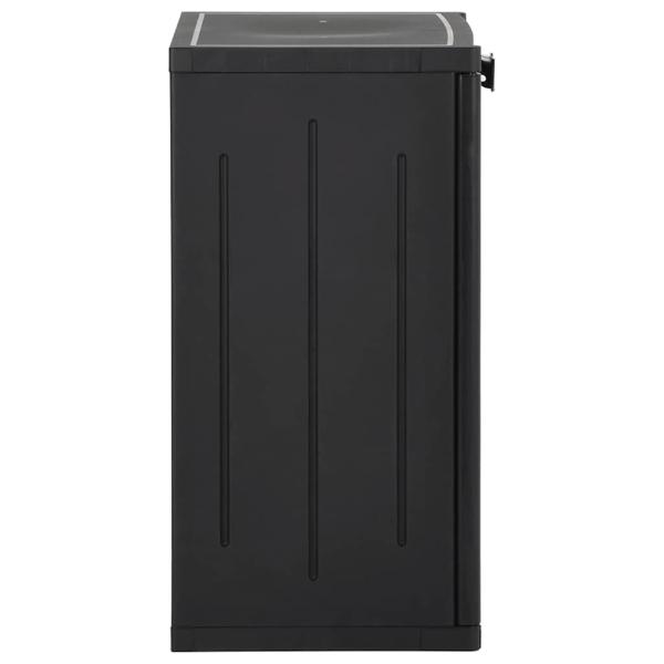 Gartenschrank Schwarz 65x45x88 cm PP Rattan-Optik