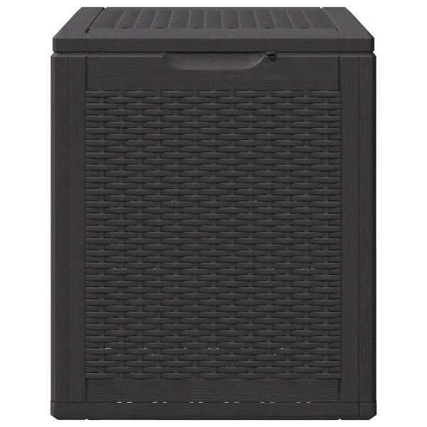 Garten-Aufbewahrungsbox 90 L Schwarz PP Rattan