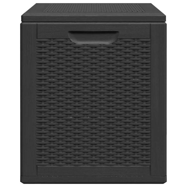 Garten-Aufbewahrungsbox 90 L Schwarz PP Rattan