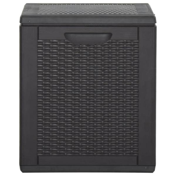 Garten-Aufbewahrungsbox 180 L Schwarz PP Rattan